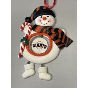 NY Giants Clay Dough Snowman Christmas Ornament Team‎ Sports America